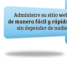 Administre su sitio web